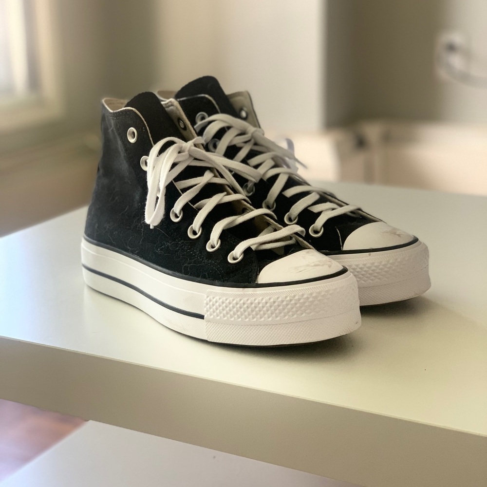CONVERSE CHUCK TAYLOR ALL STAR PLATFORM CANVAS BLACK